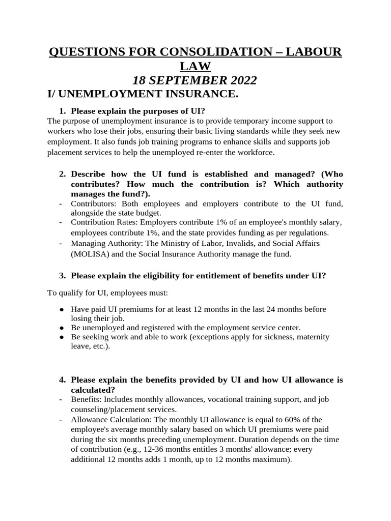 Understanding Labour Contracts and UI | PDF | Employment | Labour Law