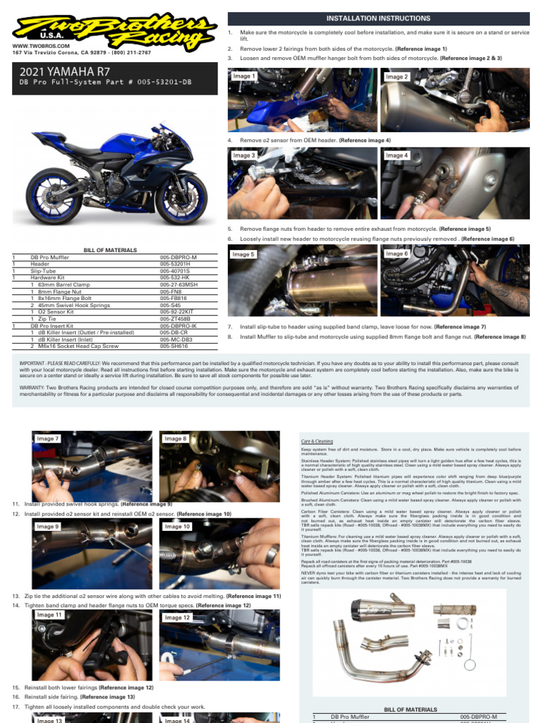 BOM Muffler Yamaha R7 | PDF | Mechanical Engineering