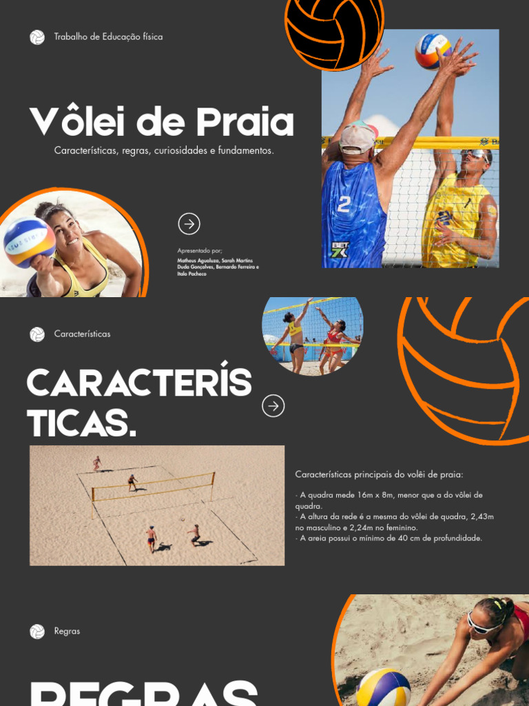 Características e Regras do Vôlei de Praia | PDF | Voleibol | Jogos com ...