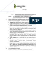 Philippines Department of Health issues order on drug manufacturing practices