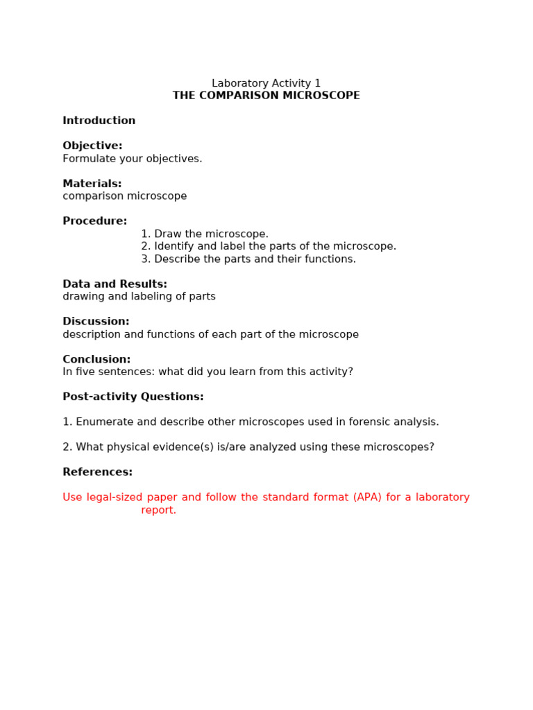 Forensic Comparison Microscope Guide | PDF