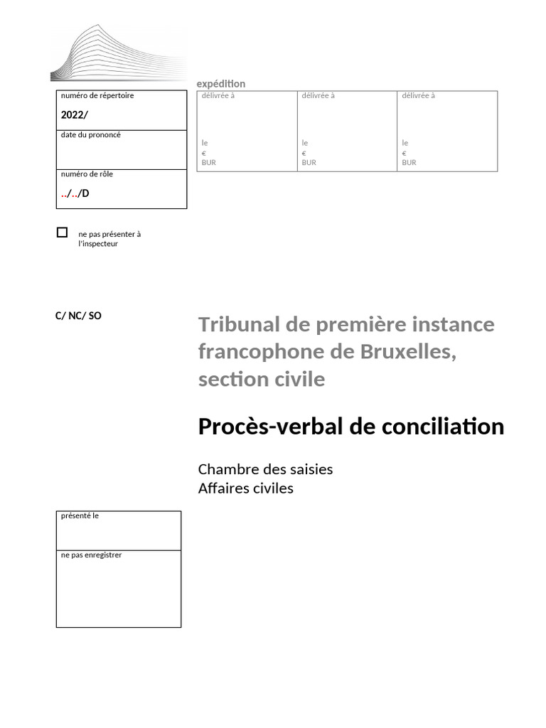 Modèle de Procès-Verbal de Conciliation | PDF | Loi publique | Justice