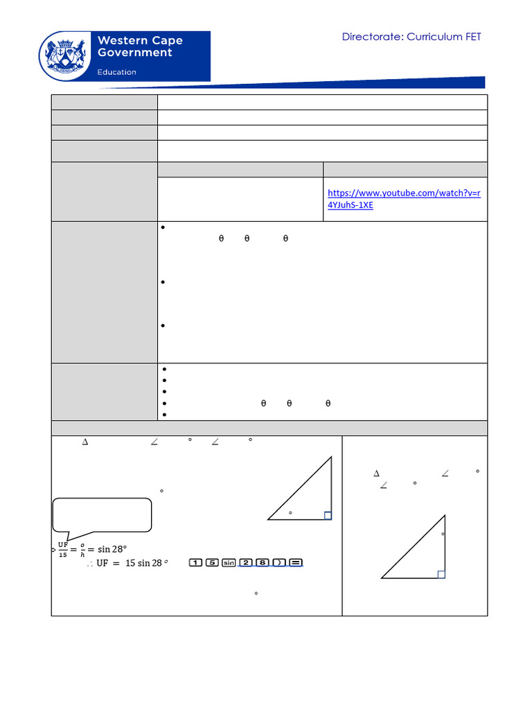 Grade 11 Trigonometry: Term 3 Overview | PDF | Trigonometry ...