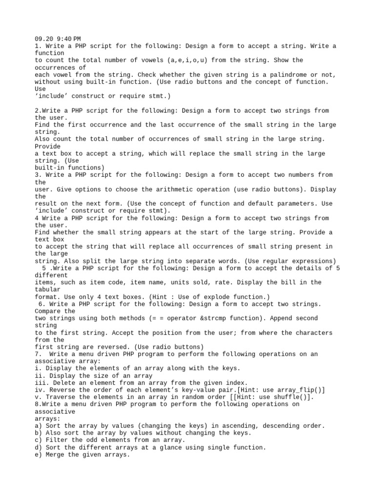 PHP Form Handling and String Manipulation Scripts | PDF | World Wide ...
