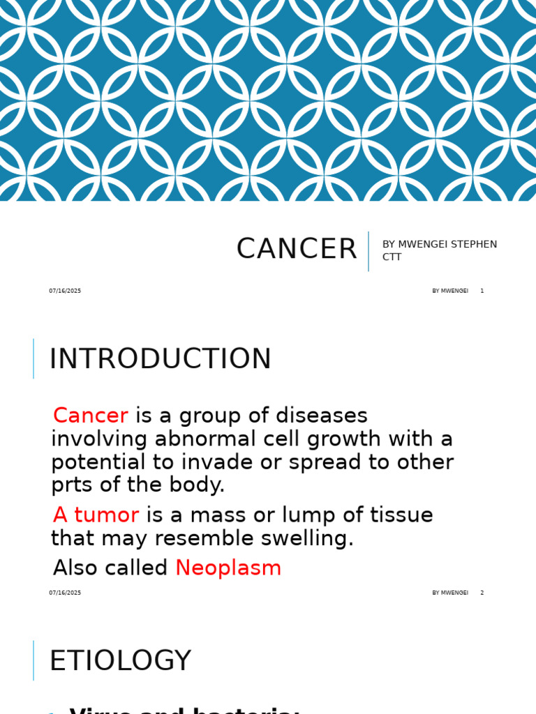 Understanding Cancer: Causes, Types, and Treatment | PDF | Cancer ...