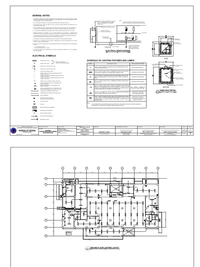 Electrical Layout for Multi-Purpose Center | PDF | Lighting ...