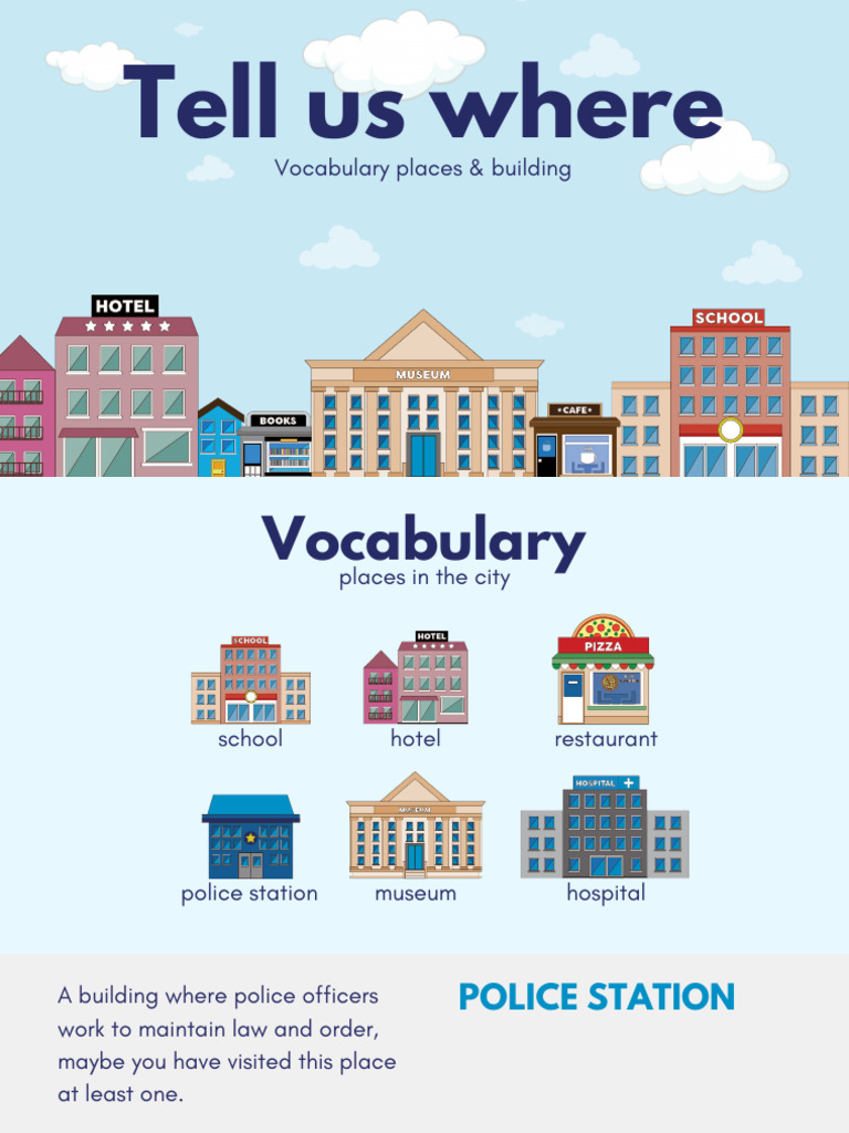 Places and Buildings Vocabulary Guide | PDF
