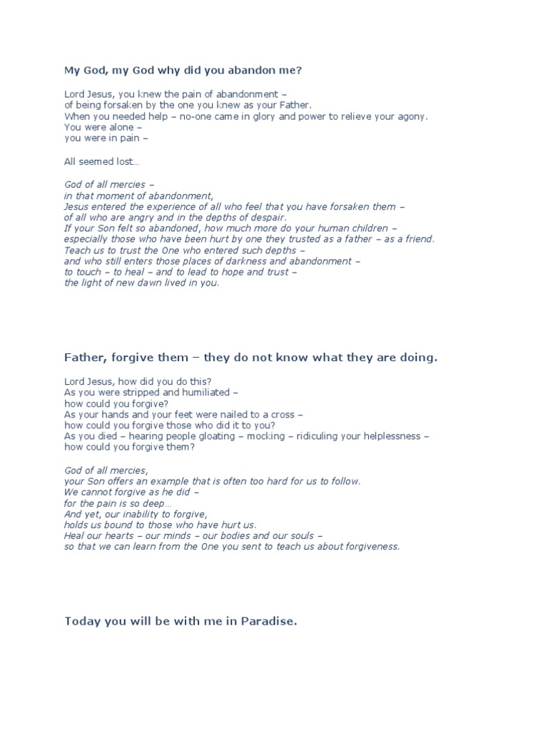 The Seven Last Words of Christ A Prayerful Reflection on Jesus' Final