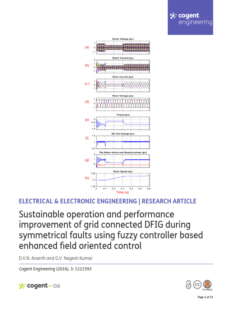 EFOC for DFIG Fault Mitigation | PDF | Electric Generator | Electricity