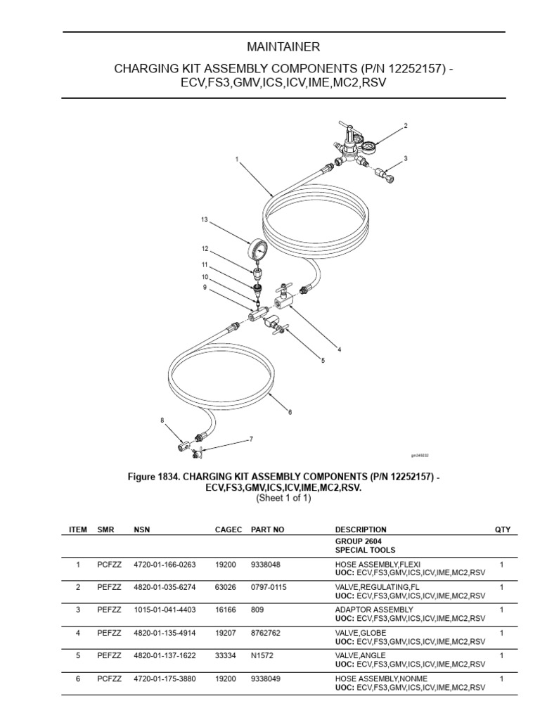 Charging Kit Assembly Components Guide | PDF | Equipment | Mechanical ...