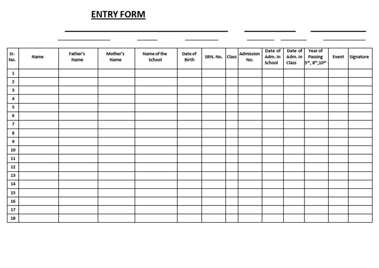 School Games Entry Form 2025-26 | PDF
