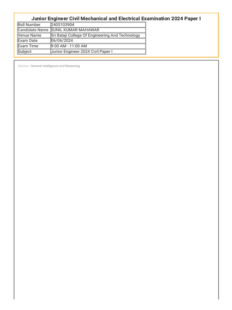 SSC Final Answer Key | PDF
