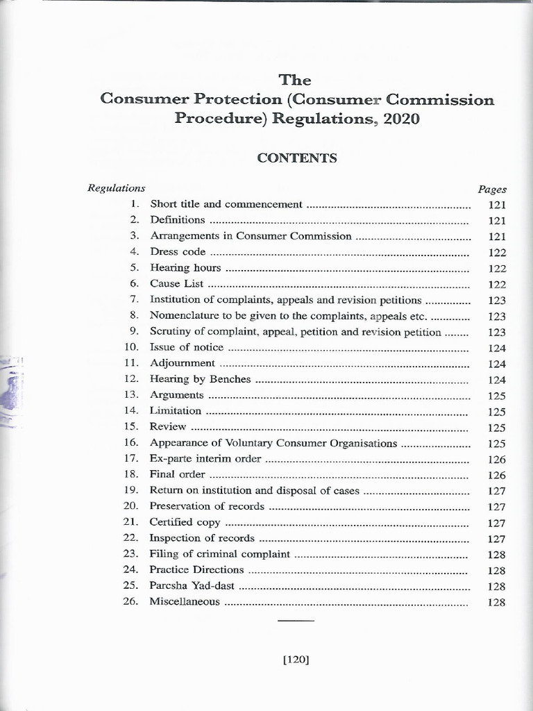 Consumer Protection (Consumer Commission Procedure) Regulations, 2020 | PDF