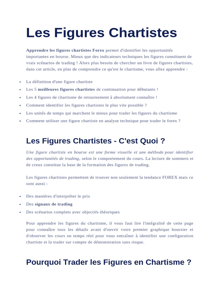 Figures Chartistes : Guide Complet Trading | PDF | Opérateur de marché ...