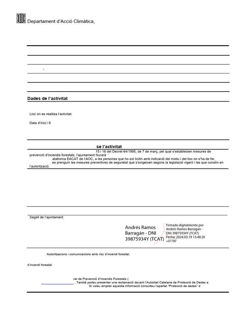 DO7 Sollicitudajuntamentscremescollectivesagricoles 2024 | PDF