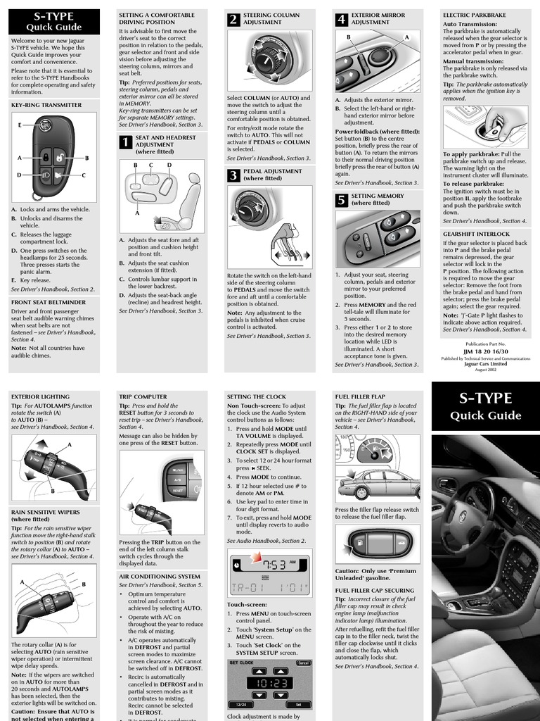 JAGUAR S TYPE SERVICE MANUAL PDF visual data 2
