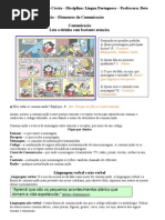 Atividade sobre elementos da comunicação