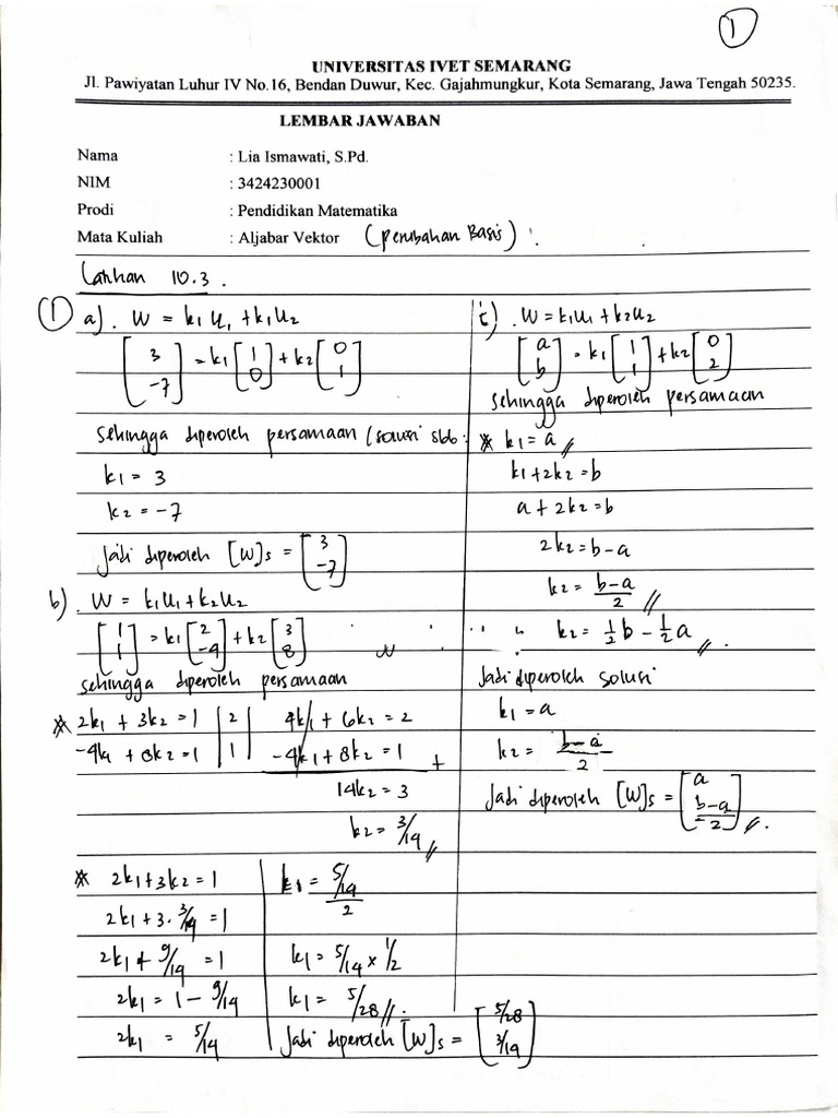 Latihan 10.3 Modul Perubahan Basis | PDF