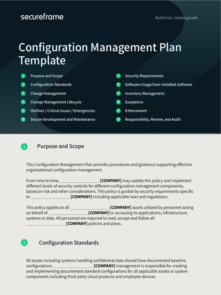 NIST Configuration Management Plan Template | PDF | Computer Security ...