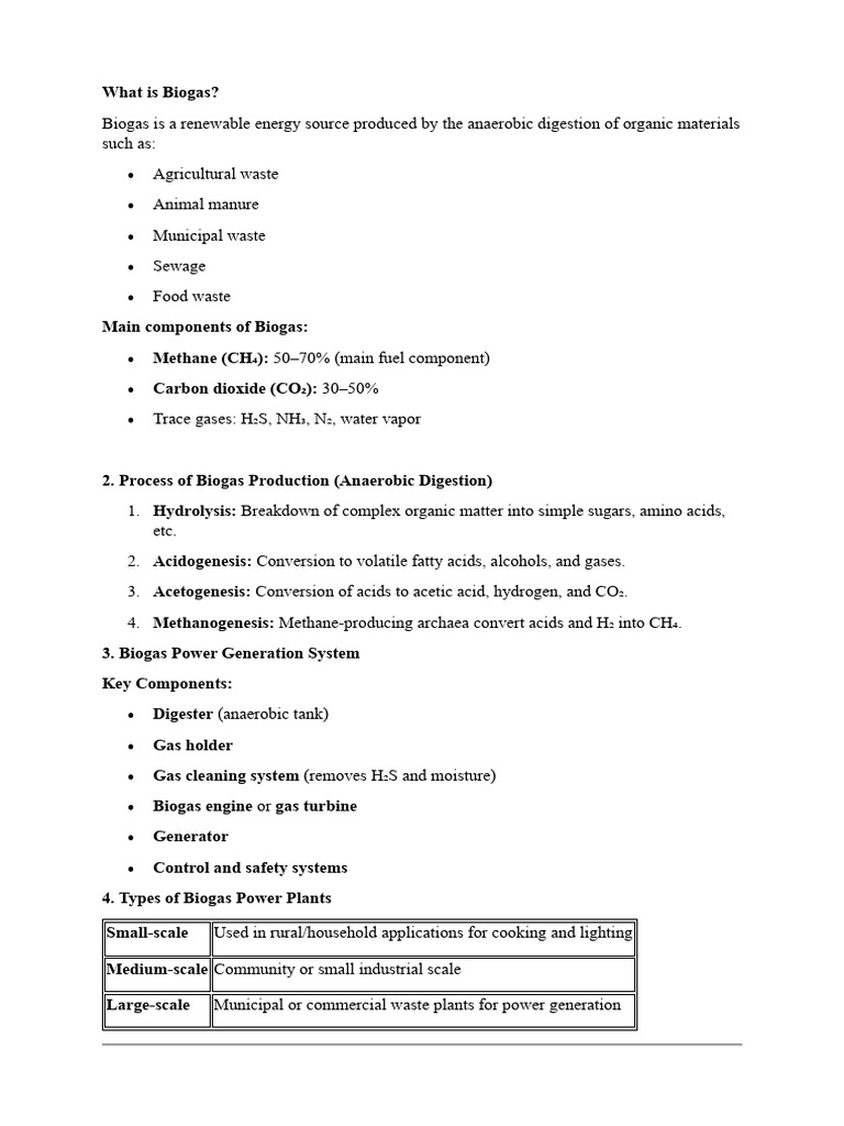 Biogas Power Generation-1 | PDF | Biogas | Anaerobic Digestion
