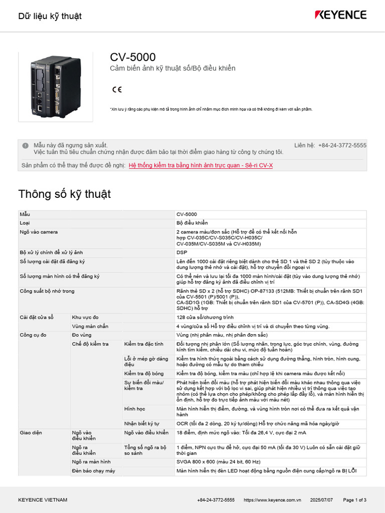 CV 5000 Datasheet | PDF
