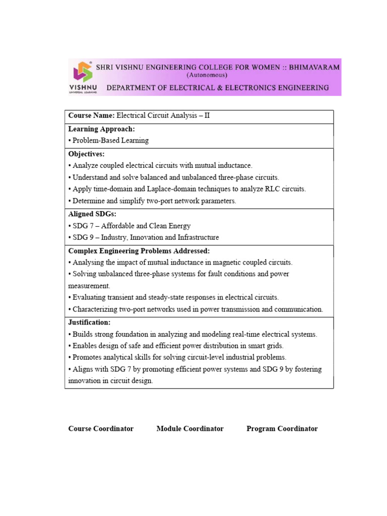 Advanced Electrical Engineering Courses | PDF | Electric Motor ...