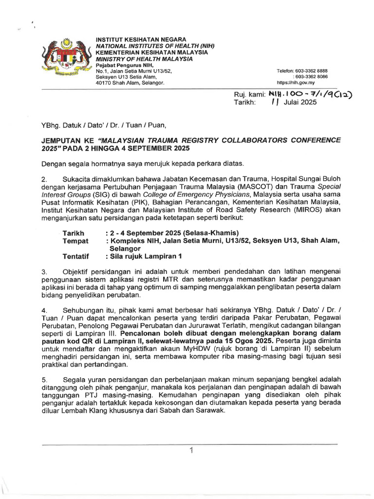 Pendaftaran MTR Collaborators 2025 | PDF
