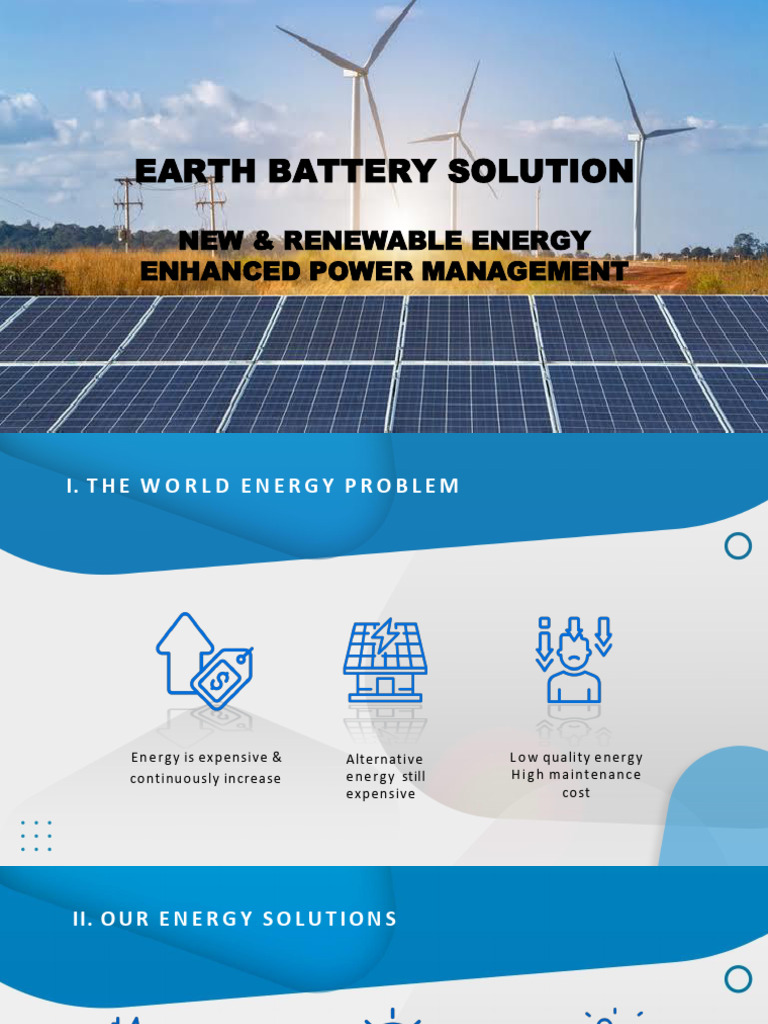 Earth Battery Energy Management Solutions | PDF | Electricity ...