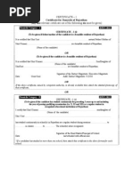 FORMATS of Various Certificates Rpet2012