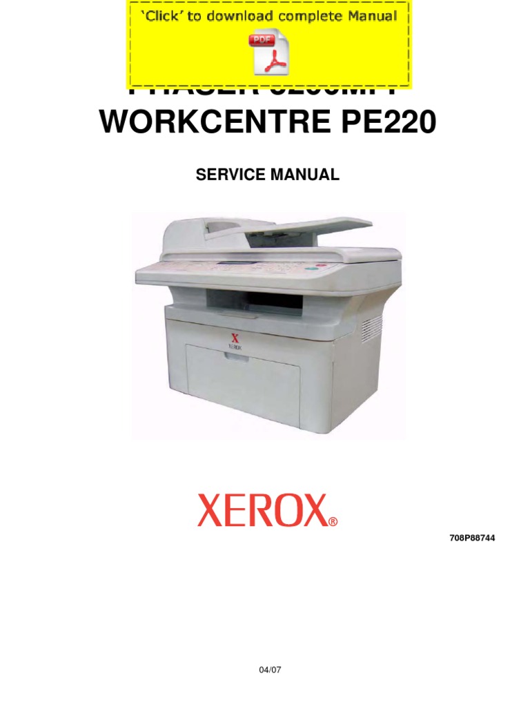 XEROX Phaser 3200MFP Service Manual Pages | Technology | Technology  (General)