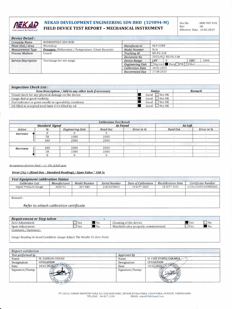 Hydrospeed Device Test Report | PDF