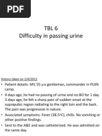 TBL 6 Difficulty in Passing Urine