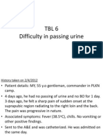 TBL 6 Difficulty in Passing Urine