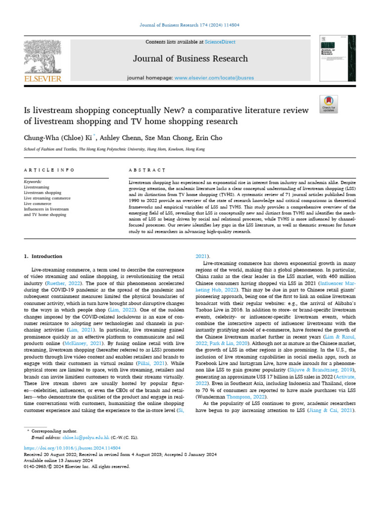 Impulse Buying in Livestream Commerce | PDF | Systematic Review ...
