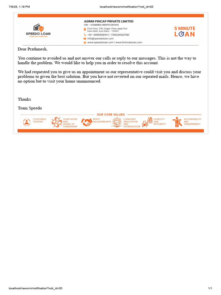 Notification 1 | PDF