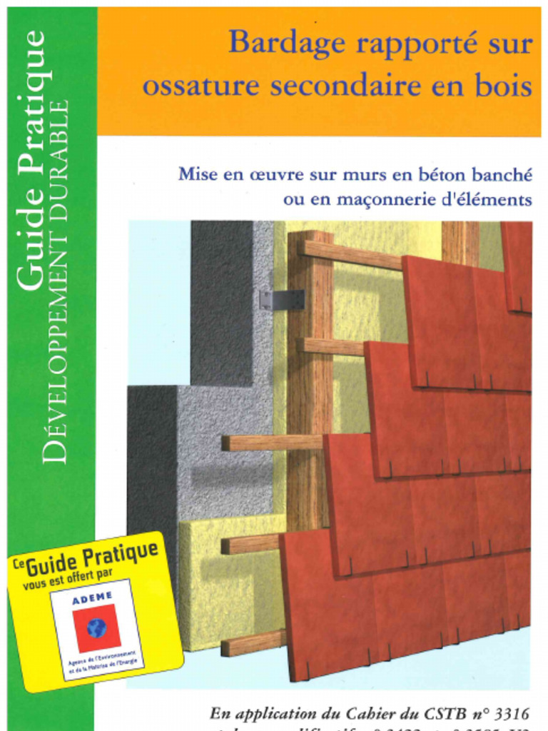 Bardage Rapporté Sur Ossature Secondaire Bois | PDF