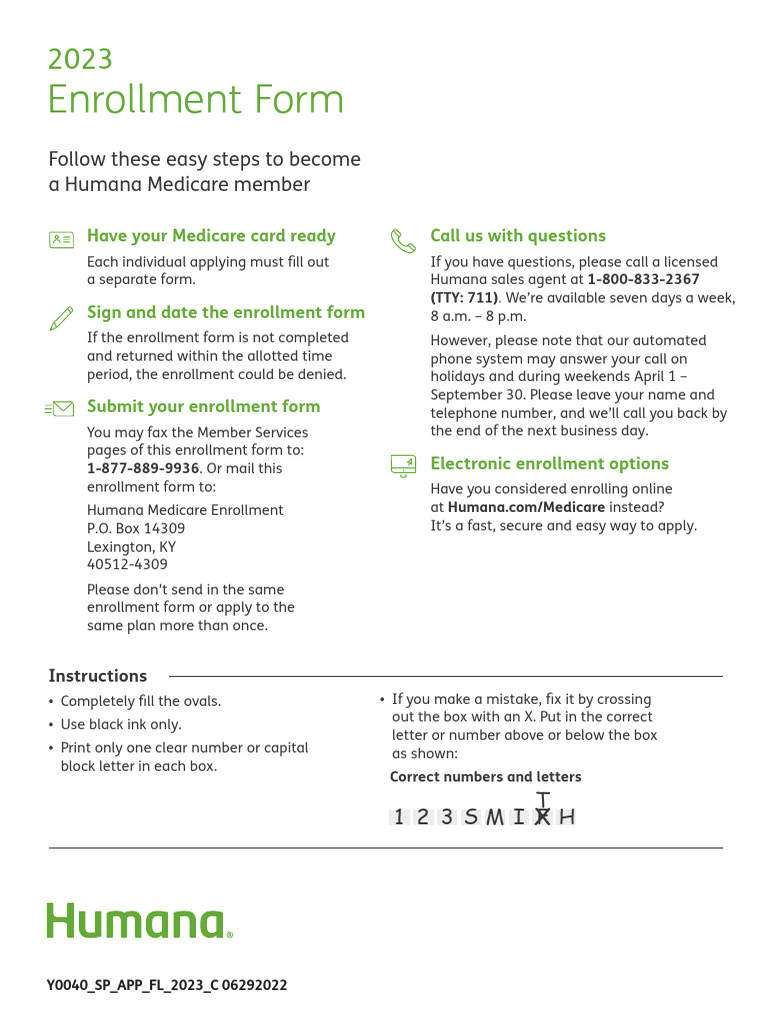 Humana Medicare Enrollment Instructions | PDF | Medicare (United States ...
