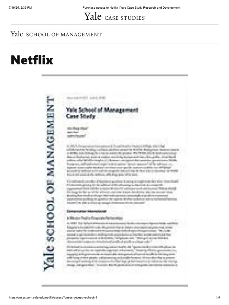 Netflix Case Study Analysis | PDF | Netflix | Subscription Business Model