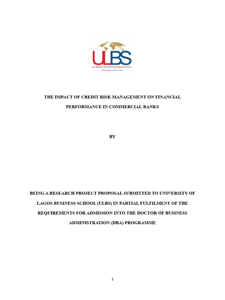 Impact of Credit Risk Management On Financial Performance in Commercial ...
