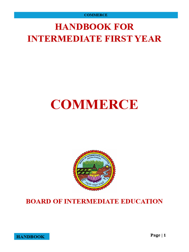 Intermediate Commerce Handbook | PDF | Commerce | Sole Proprietorship