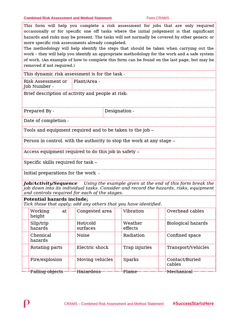 CRAMS: Risk Assessment & Methodology | PDF | Hazards | Risk Assessment
