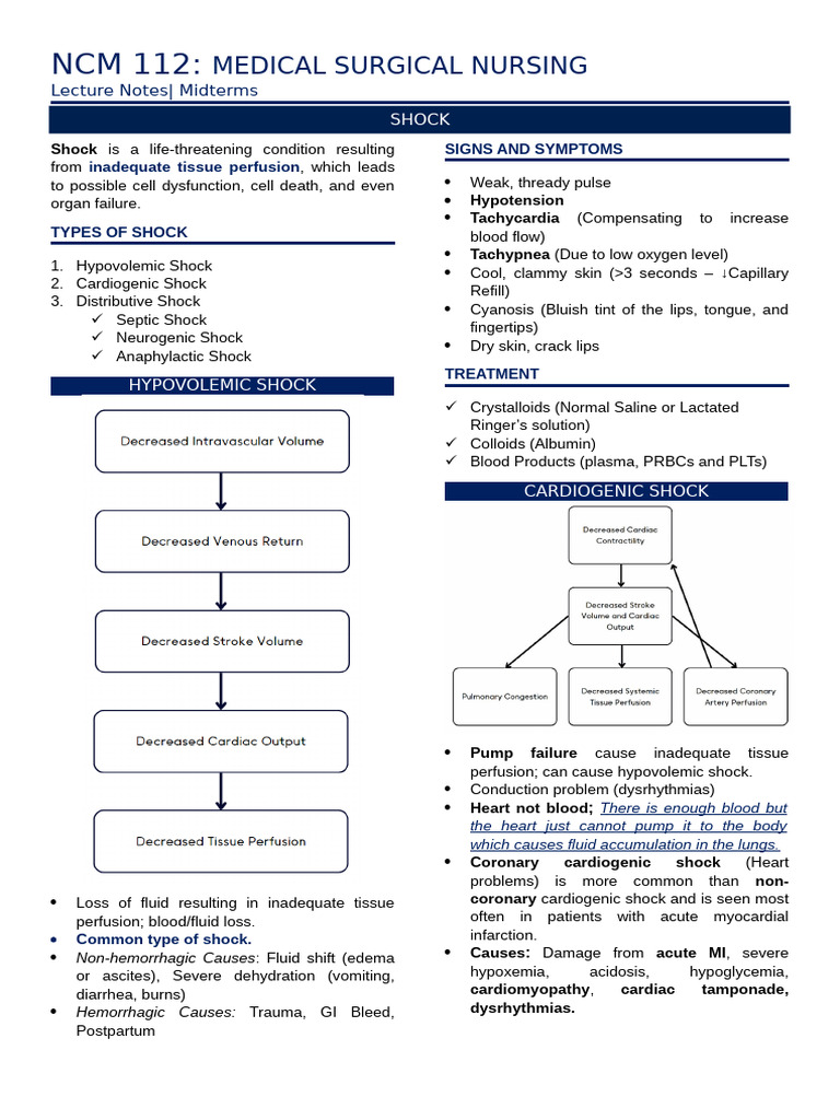 Hypovolemic Shock Overview and Management | PDF | Shock (Circulatory ...