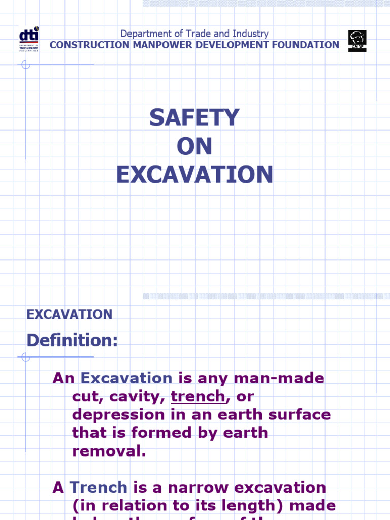 Excavation Safety Guidelines and Precautions | PDF | Trench | Traffic