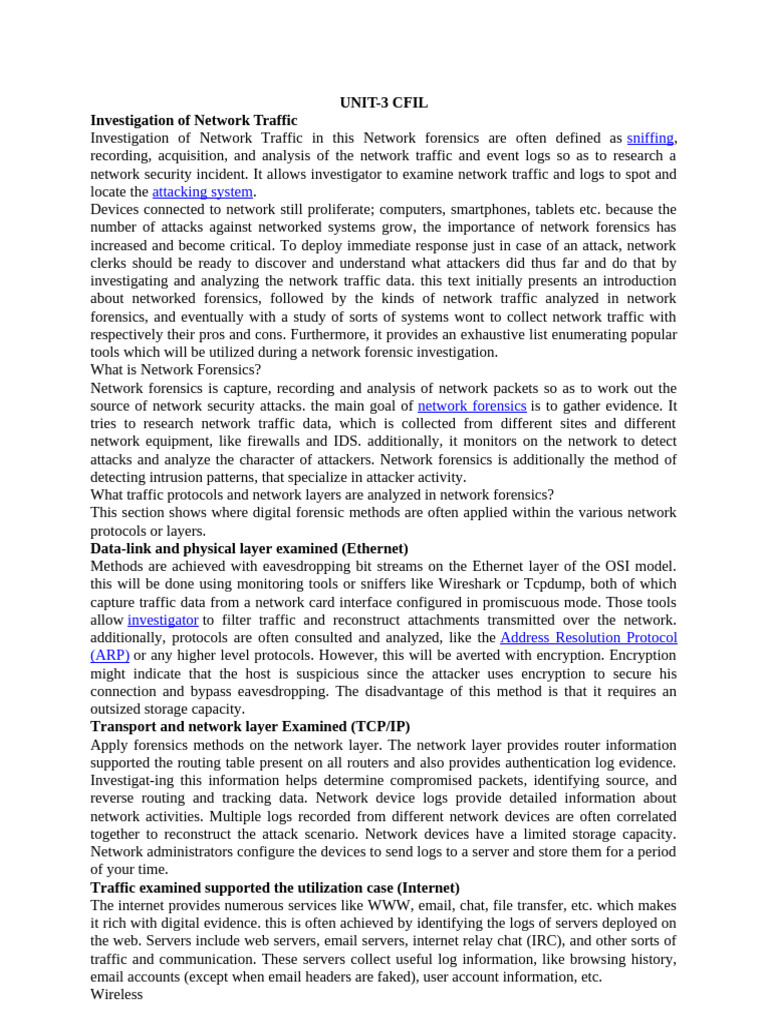 Network Traffic Investigation Overview | PDF | Computer Network | World ...
