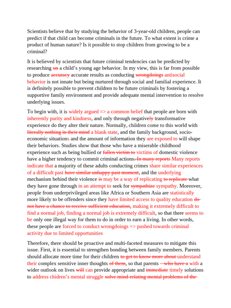Predicting Criminal Behavior in Children | PDF | Crimes | Crime & Violence