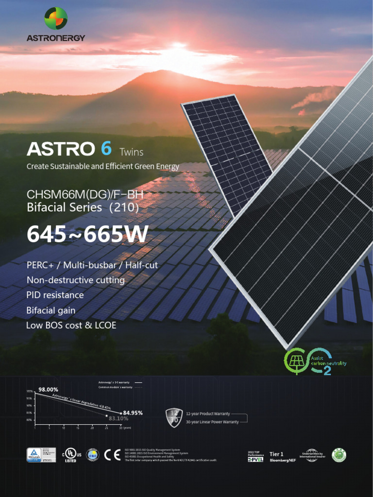 ASTRO 6 645 - 665W 210-66 Bifacial Module | PDF | Fuse (Electrical ...