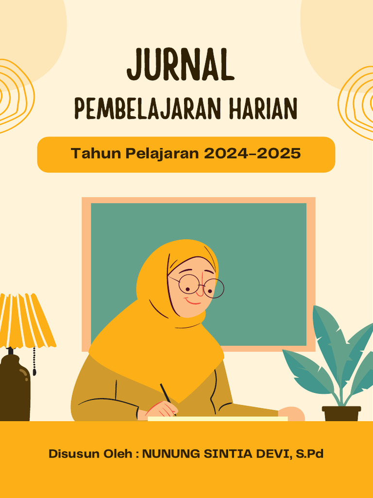 Kuning Ilustrasi Sampul Jurnal Pembelajaran Harian Siswa | PDF