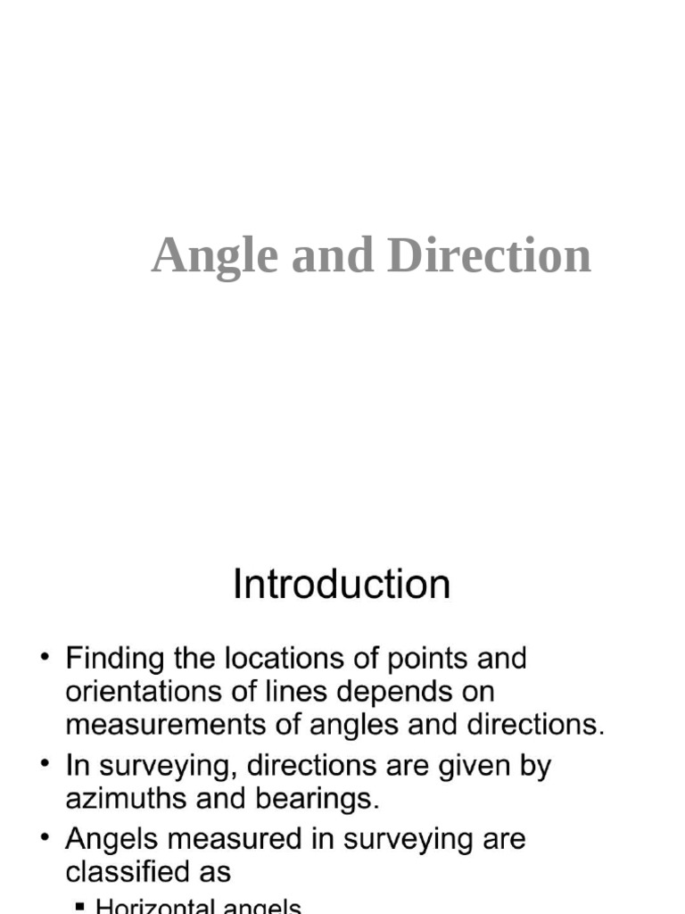Angles, Azimuths, and Bearings Guide | PDF | Angle | Azimuth