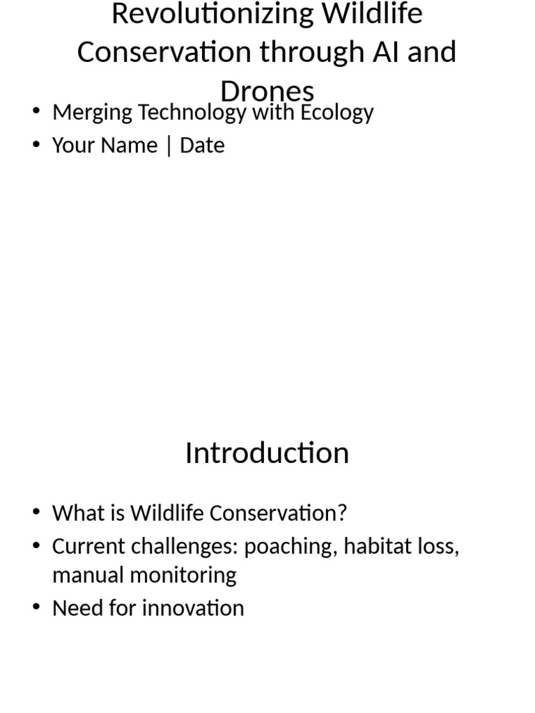 AI and Drones in Wildlife Conservation | PDF
