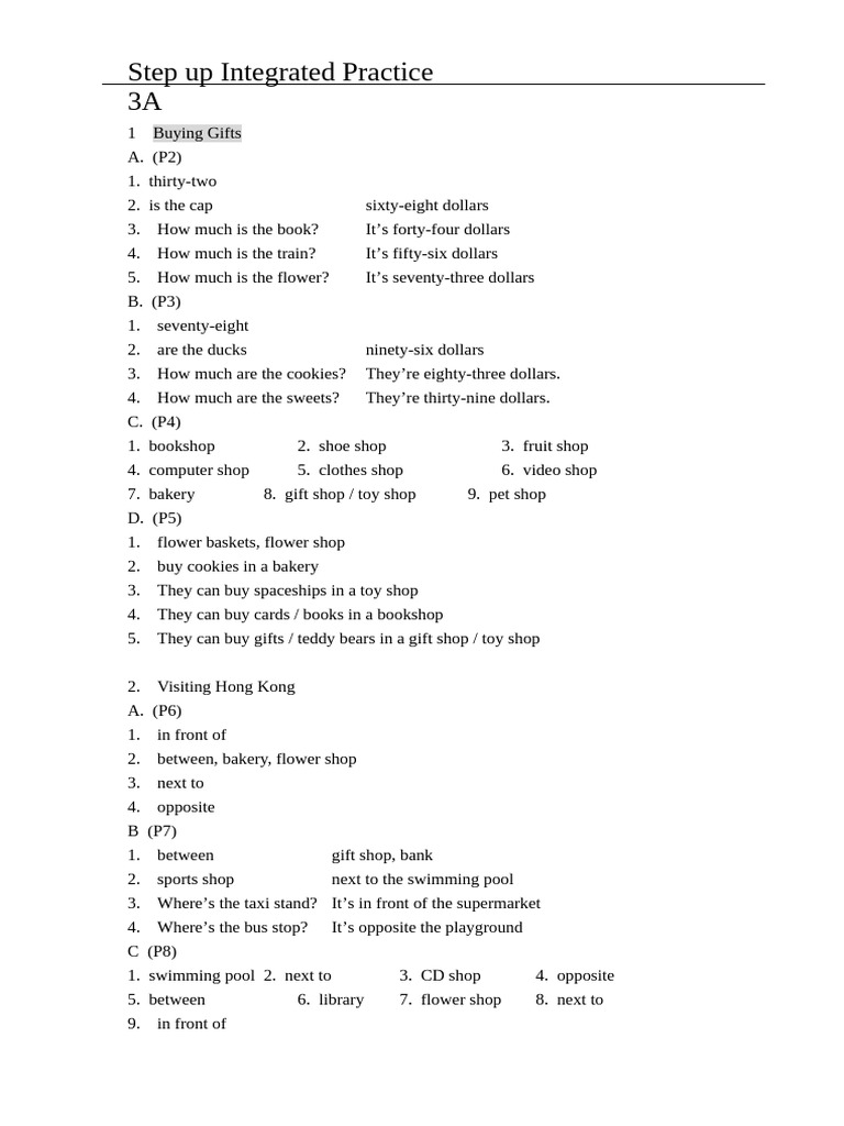 Step Up Integrated Practise 3A | PDF